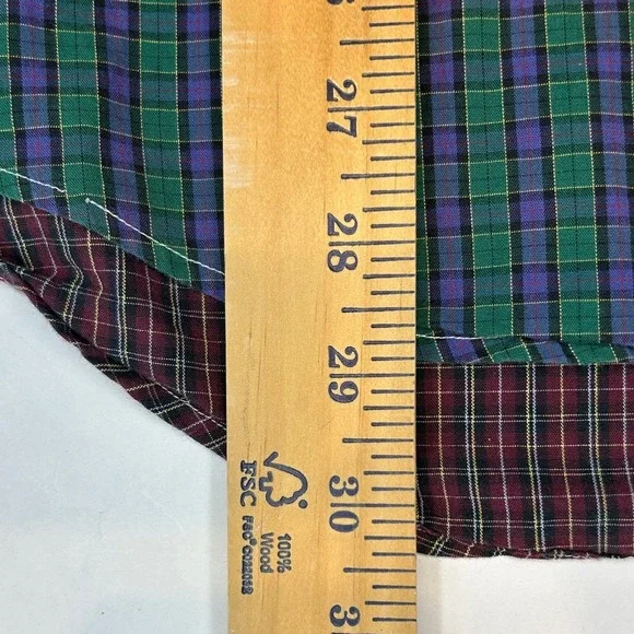 Brooks Brothers 346 Patchwork Plaid Shirt Medium Men's Multi Color Shirt Cotton - Picture 6 of 7